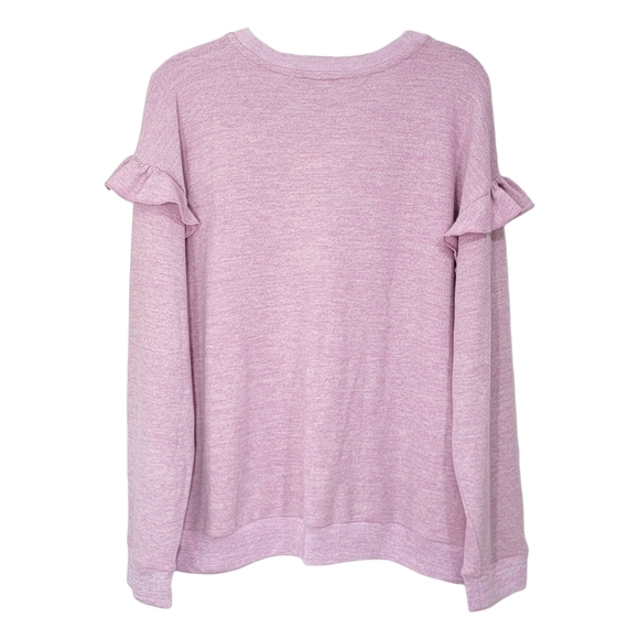 J. CREW Lilac Purple Pullover Ruffle Shoulder Soft Sweater Women's Size XXL NWT - Picture 6 of 9